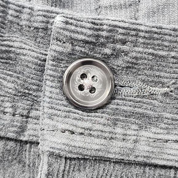 Vintage Eddie Bauer Pants Womens 8 Gray Stretch Corduroy Mid Rise Bootcut Grunge - Picture 2 of 14